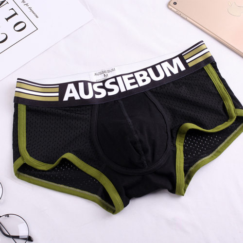 Cotton mens underwear mens boxers net through u convex des