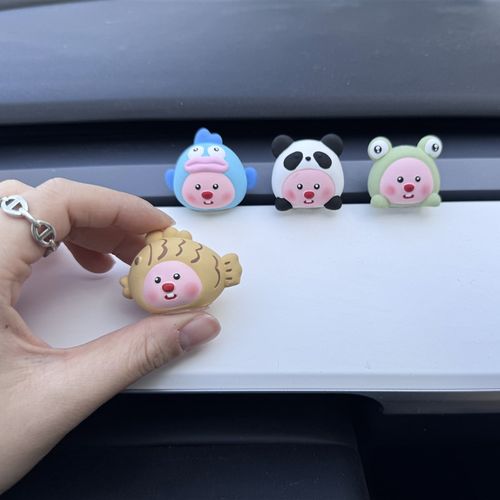 loopy海狸可爱车载摆件中控台后视镜桌面装饰汽车用品车内大全