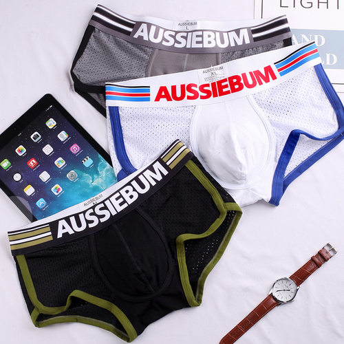 Cotton mens underwear mens boxers net through u convex des