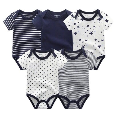 2023 Baby Rompers 5-pack infantil Jumpsuit Boy clothes Summe