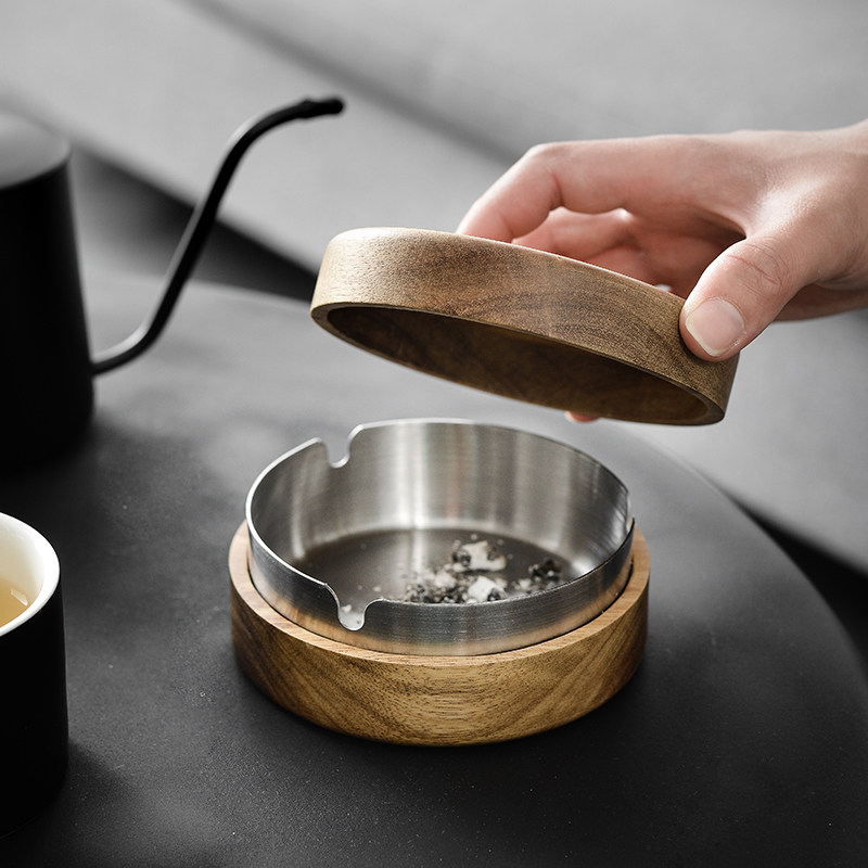 创意实木家用酒店客厅大小号带盖防飞灰办公室烟缸木质时尚烟灰缸,节庆用品/礼品,时尚烟灰缸,淘宝优惠券,粉丝福利购,淘宝优惠卷