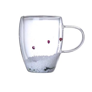Snow Christmas Double-layer Coffee Cup Gao Peng Silicon Glas