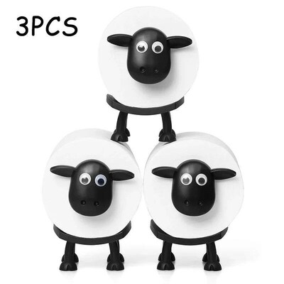 Sheep Toilet Paper Stand, Adorable Resin, Sheep Fabric Box,