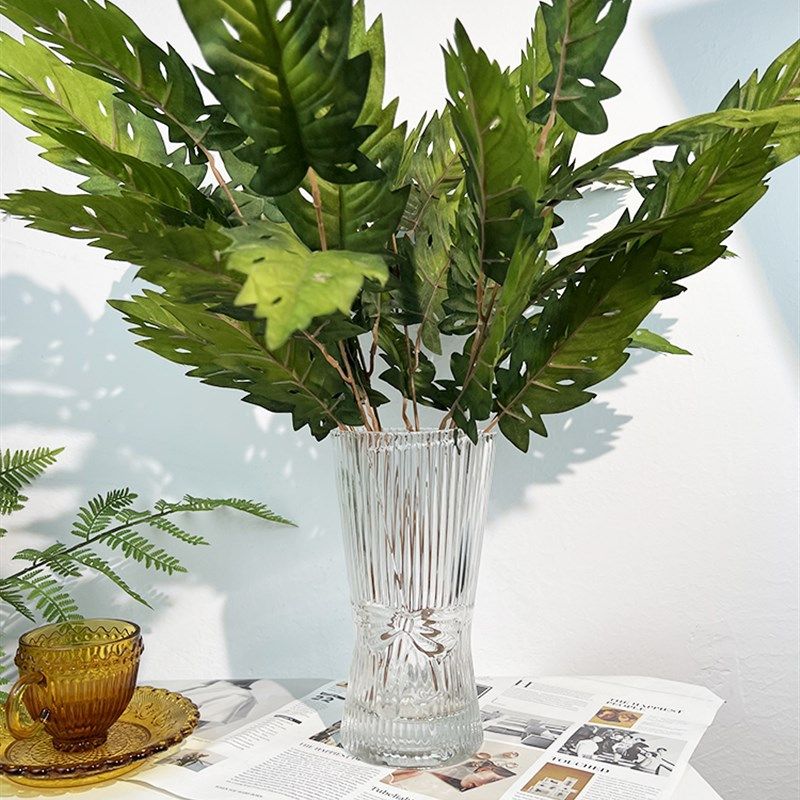 法式不规则扭曲腰鼓蝴蝶结报纸水晶加厚玻璃花瓶玫瑰康乃馨富贵竹,家居饰品,花瓶,淘宝优惠券,粉丝福利购,淘宝优惠卷