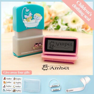 Custom DIY Name Stamps Toy Baby Student teacher Clothes Cha