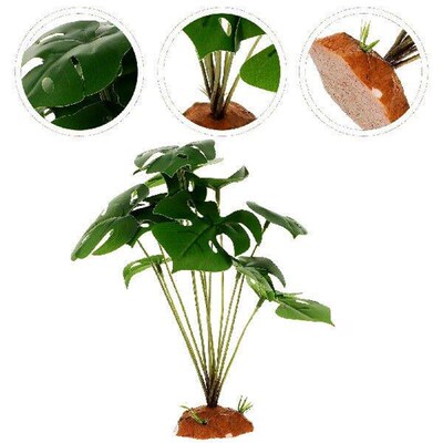 Lifelike Reptile Plants for Terrarium Decoration Create a