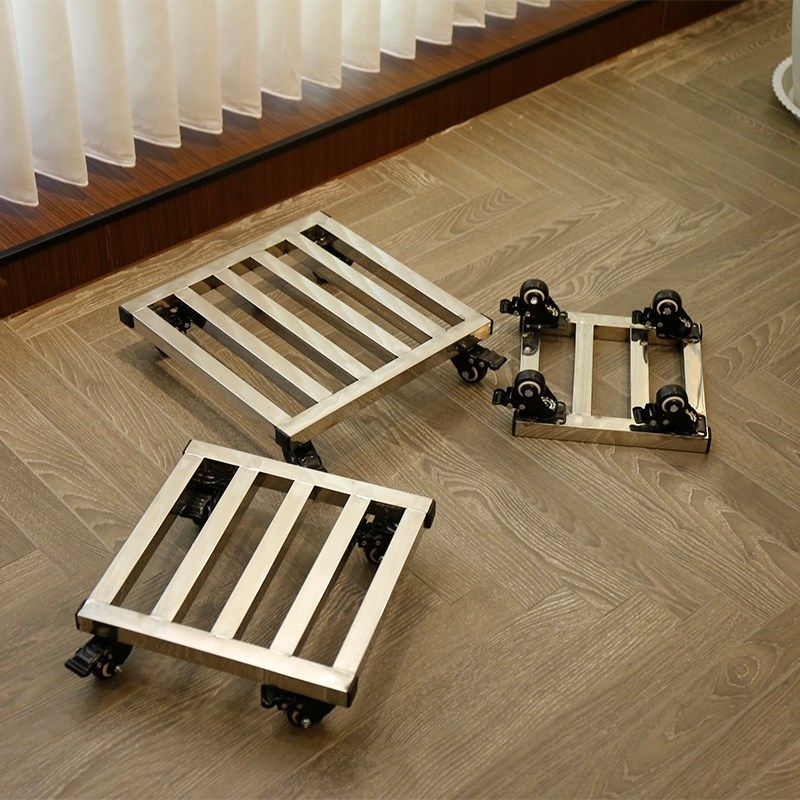 不锈钢网面汤桶底托漏水孔架子鱼缸焊接支架带轮花盆垫高底座,收纳整理,洗衣机底座,淘宝优惠券,粉丝福利购,淘宝优惠卷