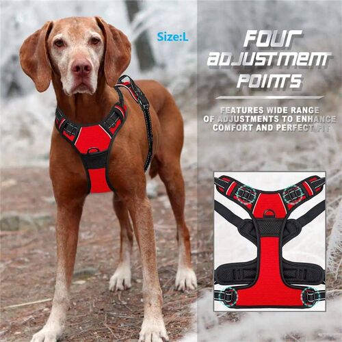 No Pull Dog Harness Front Clip Heavy Duty Reflective Easy Co
