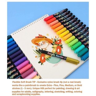 60 Colors Acrylic Paint Pens Markers Permanent Markers for R