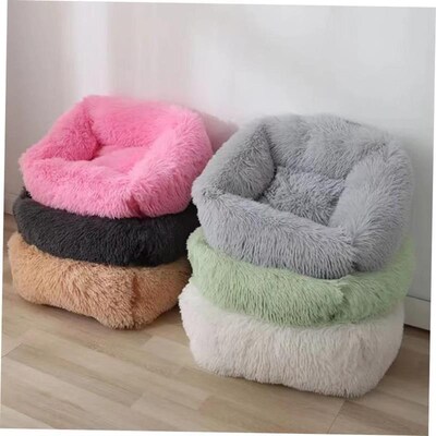 soft square pet dog bed cat plush sleeping artifact soothing
