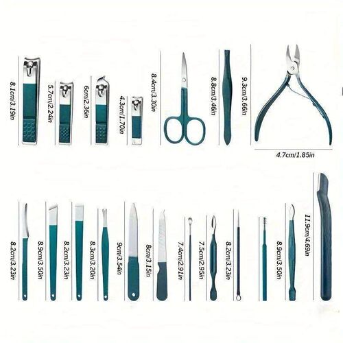 Professional 7/10/12/18 Piece Nail Care Kit Stainless Steel