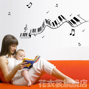 黑白键音符墙贴音乐钢琴教室装饰培训班琴行幼儿园房间布置壁贴纸,家居饰品,软装墙贴,淘宝优惠券,粉丝福利购,淘宝优惠卷
