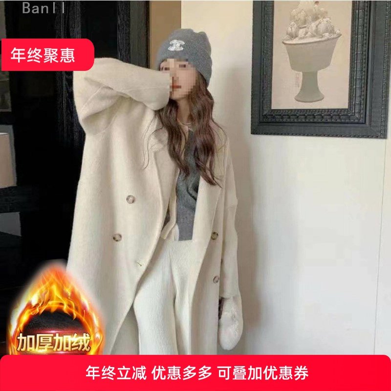 （加夹棉加里）大码宽松加厚毛呢大衣女中长款夹棉小个子呢子外套,女装/女士精品,大码呢大衣,淘宝优惠券,粉丝福利购,淘宝优惠卷