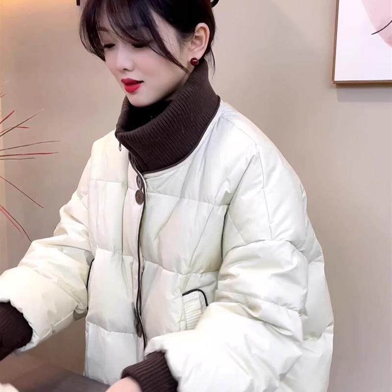 欧货高级感超好看短款立领羽绒棉服女2025秋冬新款小个子棉袄外套,女装/女士精品,棉衣/棉服,淘宝优惠券,粉丝福利购,淘宝优惠卷