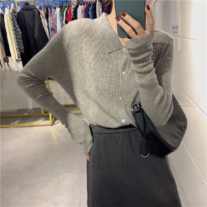 2026年新款针织开衫外套女polo领上衣新款翻领春季打底毛衣外穿,女装/女士精品,毛针织衫,淘宝优惠券,粉丝福利购,淘宝优惠卷