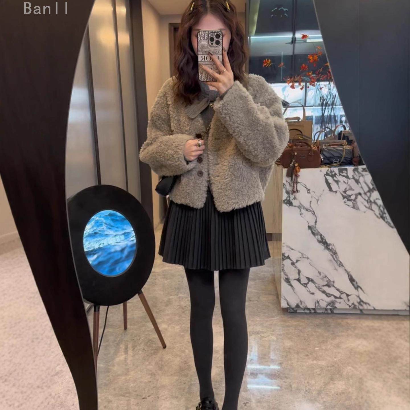 短款加厚圆领羊羔毛外套女2025冬季新款宽松摇粒绒保暖小个子上衣,女装/女士精品,短外套,淘宝优惠券,粉丝福利购,淘宝优惠卷