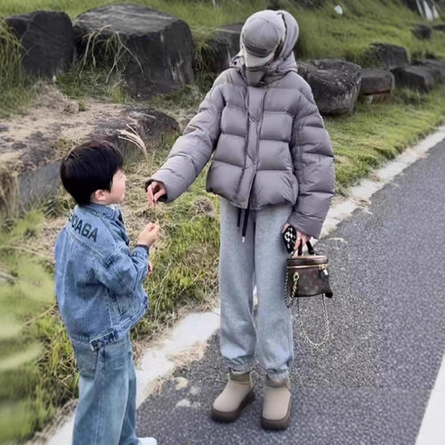 连帽加厚羽绒服女2025冬季新款