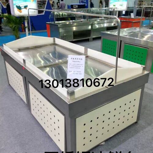 冰鲜台超市果蔬货架水果蔬菜全钢钢木生鲜店水果店蔬菜展示货架