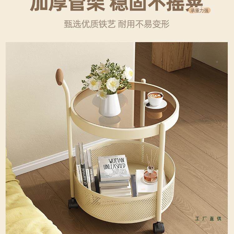 复古中古风可动移沙发几阳边台茶小茶桌高级床头侧边985柜小几小