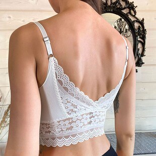 New Women Lace Bras Top Comfortable Bralette Solid Color Add