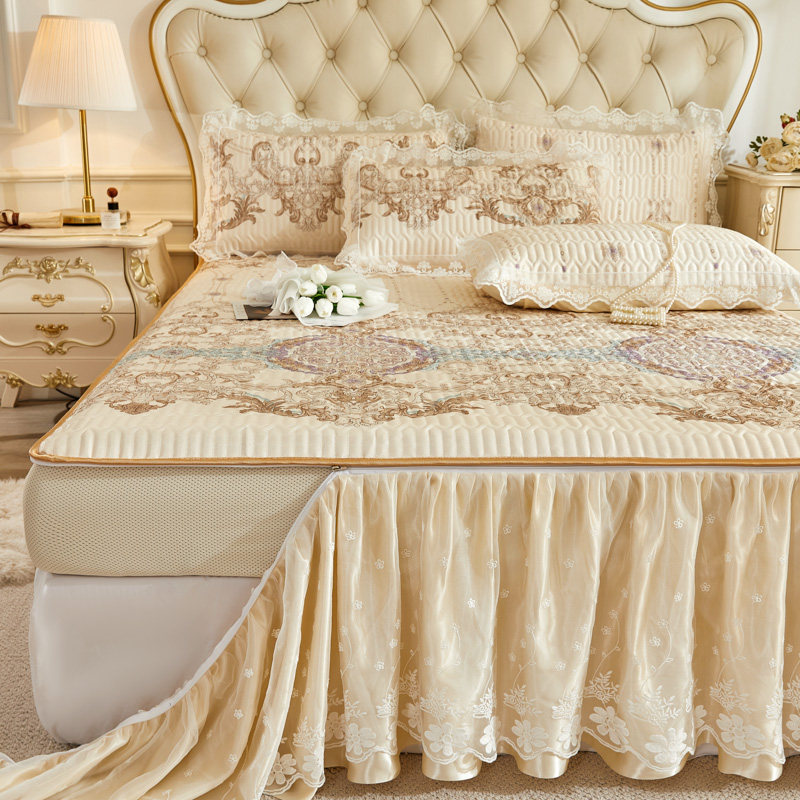 高档凉席人床裙冰丝席水洗机洗床罩床笠席子加厚折叠空调席夏季,床上用品,冰丝席,淘宝优惠券,粉丝福利购,淘宝优惠卷