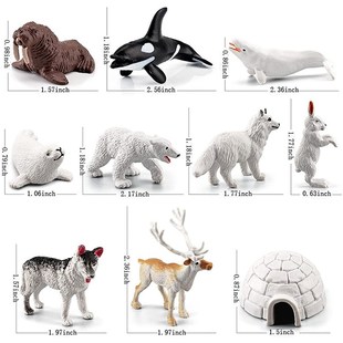 Realistic Polar Animals Model Figurines Toy Arctic Animal Fi