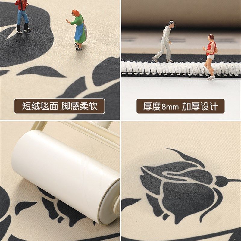 圆形地毯奶油风客厅沙发茶几毯卧室衣帽间梳妆台书房电脑椅子地垫,居家布艺,转椅地垫,淘宝优惠券,粉丝福利购,淘宝优惠卷