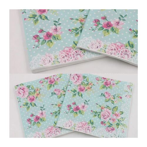 Party Tissue Paper Napkins 2 Layers Decoupage Serviettes Ros