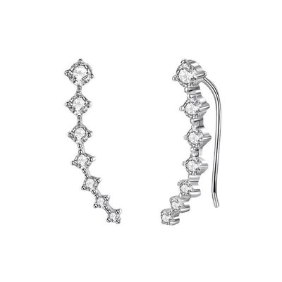 Long Dipper Ear Hook Clip Climbing Earring for Women Shiny Z