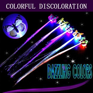 LED Flashing Hair Braid Glowing Luminescent Hairpin Novetly