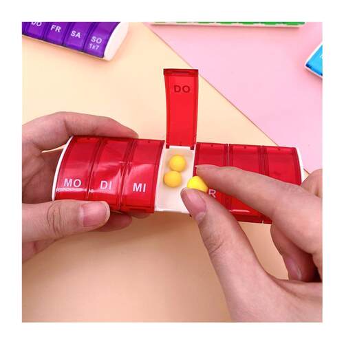 1PC Portable 7 Days Weekly Tablet Pill Medicine Box Holder S
