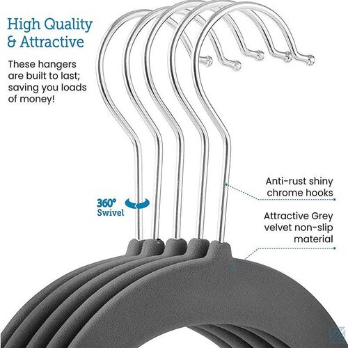 Non slip velvet clothes hanger dress Coat Hanger holder rack