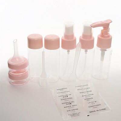 6/7/11Pcs Travel Cosmetics Sub-Bottling PET Spray Lotion Cre
