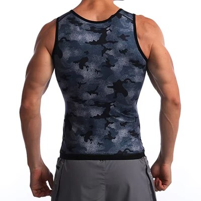Men Sweat Sauna Body Shaper Vest Waist Trainer Shirts Tummy