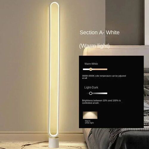 Minimalist LED Floor Lamp Warm/White Light Dimmable with Rem