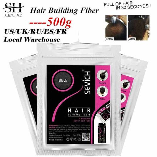 Sevich 500g Refill Hair Fiber Anti Hair Loss Product 10Color
