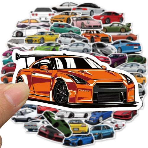 10/20/50/100pcs Racing Car ers Skateboard Bike Motorcycle Tr