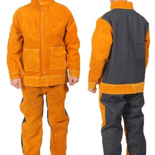 纯牛皮耐磨隔热防烫防阻燃氩弧焊烧焊衣电焊服焊工焊接防护工作服