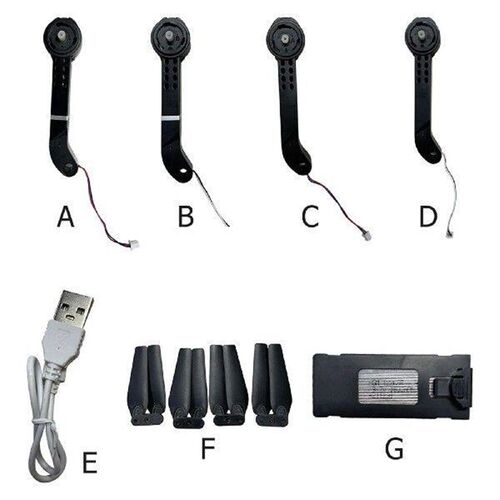 1/8pcs Arm with Motors Replacement Portable RC Drone