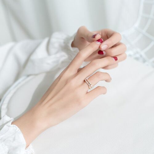 Retro Minimalist Silver Color Open Rings For Women Personali