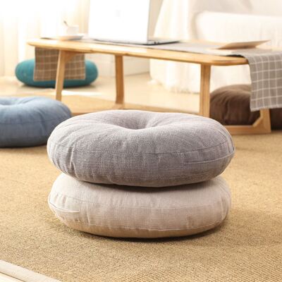 Small pumpkin ice flower velvet sofa round cushion pillow