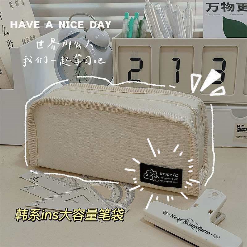 Large Capacity Pencil Case ulti-functional Stationery Box Po - 实物图