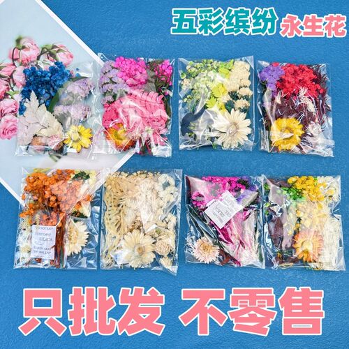 团建永生花材料包干花相框团扇画贺卡干花手工天然真花包滴胶礼品