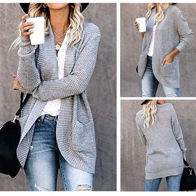 Autumn Long Coat Women Jumper Pull Femme Loose Knitted