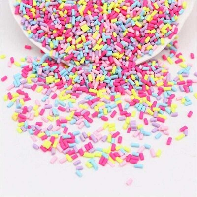 Colourful Mix Cylindrical Polymer Clay Slices Sprinkles for