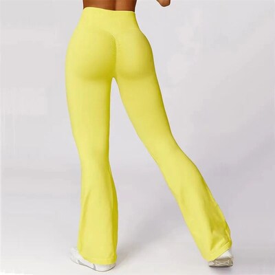 Seamless Flare Leggings Yoga Pants Women High Waist Wide Leg