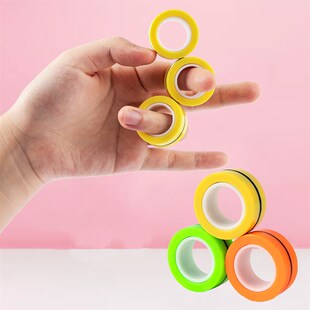 3pcs Magnetic Rings Unzip AntiStress Ring Spinner Magnetic S