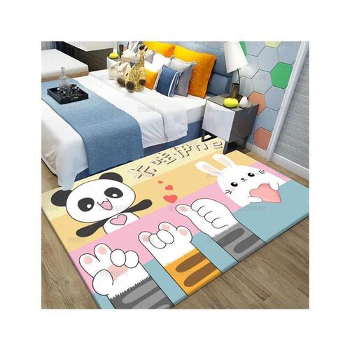 Cute cartoon children carpet bedside rug creative floor mat