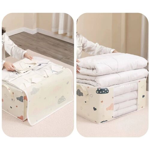 1pc Large Foldable Non-Woven Storage Bag  Fabric Dut-Proof