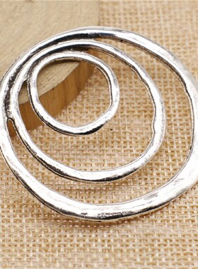 WYSIWYG 1pcs 49x51mm 3-Layer Circles Charms Pendant For Jewe